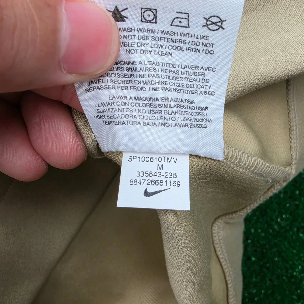 Nike Golf Dri Fit V-Neck Performance Sweater Vest Mens Medium Tan NWT 335843-235